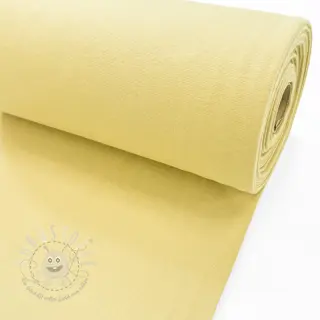 Baumwoll Bündchenstoff glatt PREMIUM pale banana