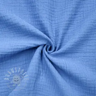 Double gauze/musselin royal blue ORGANIC