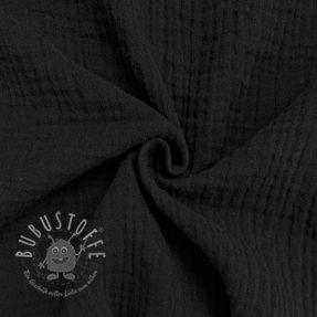 Double gauze/musselin black ORGANIC
