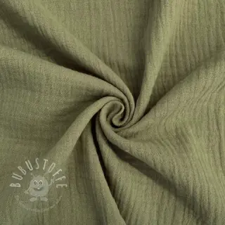 Double gauze/musselin moss green ORGANIC