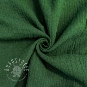 Double gauze/musselin dark green ORGANIC
