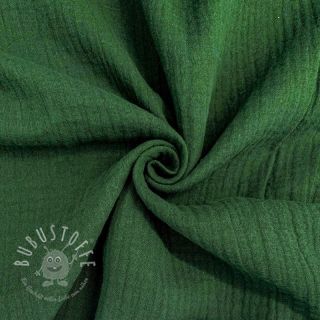 Double gauze/musselin dark green ORGANIC