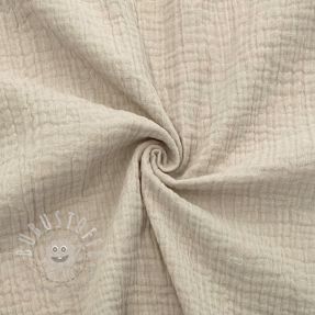 Double gauze/musselin light sand ORGANIC