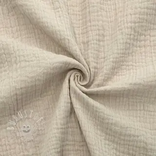 Double gauze/musselin light sand ORGANIC