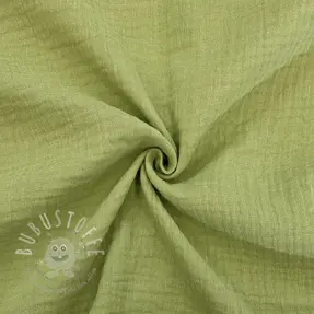 Double gauze/musselin old lime ORGANIC