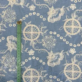 Baumwollstoff JEANS Embroidery Buttercup