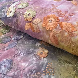 Baumwollstoff TIE DYE EMBROIDERY Poppy design E
