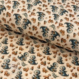 Double gauze/musselin Baby dino design B digital print
