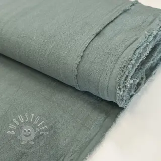 Leinenstoff gewaschen STONEWASHED PREMIUM dark mint