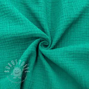 Double gauze/musselin dark teal