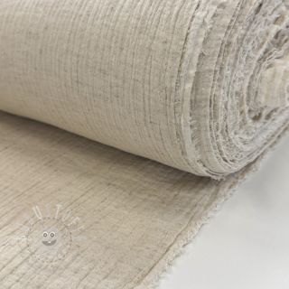Double gauze/musselin mit Leinen naturels