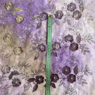 Baumwollstoff TIE DYE EMBROIDERY Poppy design J