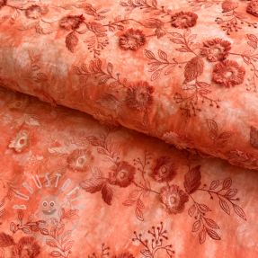 Baumwollstoff TIE DYE EMBROIDERY Poppy design H