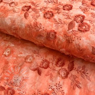Baumwollstoff TIE DYE EMBROIDERY Poppy design H