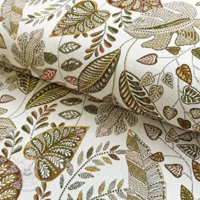 Dekostoff jacquard Euphoria blanc kaki