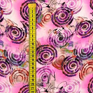 Viskosestoff RAYON POPLIN Feathers design G digital print