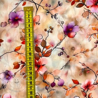 Viskosestoff RAYON POPLIN Bright flowers design G digital print