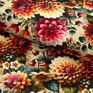 Viskosestoff leinen Rosalie design A digital print