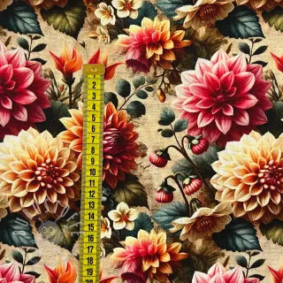 Viskosestoff leinen Rosalie design A digital print