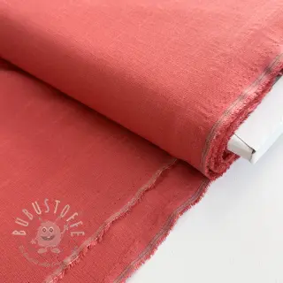 Viskosestoff leinen PREMIUM dark coral