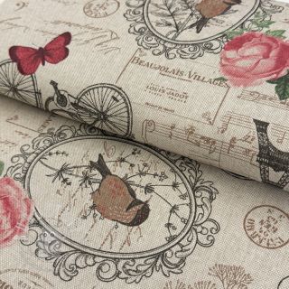 Dekostoff Linenlook Sweet Vintage Lady