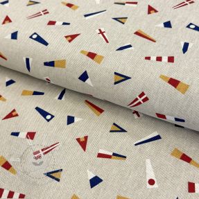 Dekostoff Linenlook Little Maritime Flags