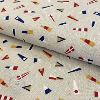 Dekostoff Linenlook Little Maritime Flags