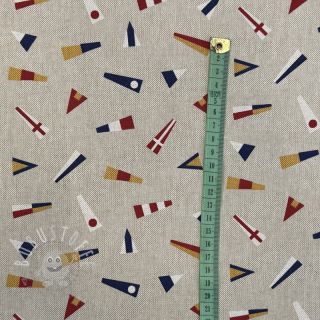 Dekostoff Linenlook Little Maritime Flags