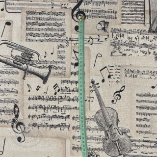 Dekostoff Linenlook Music Notes