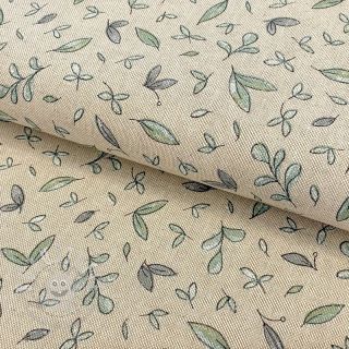 Dekostoff Linenlook Leaf soft watercolor