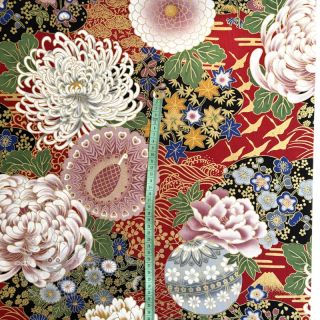 Baumwollstoff JAPAN Takeshi rouge