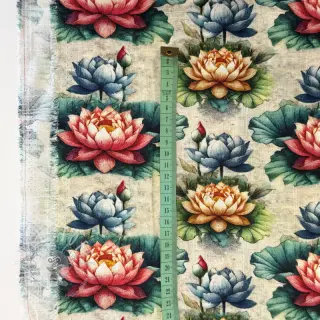 Viskosestoff leinen Clover design D digital print