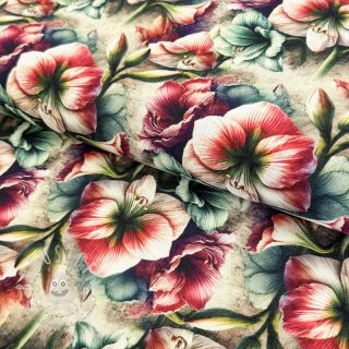 Viskosestoff leinen Azalea design A digital print