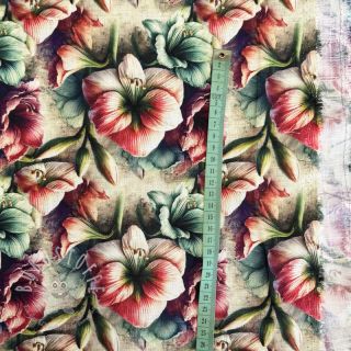 Viskosestoff leinen Azalea design A digital print