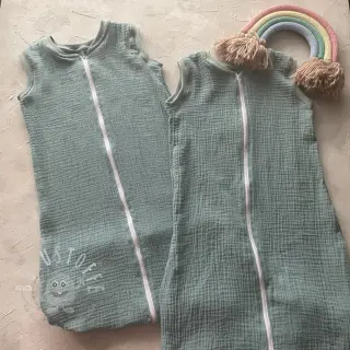 Double gauze/musselin teal