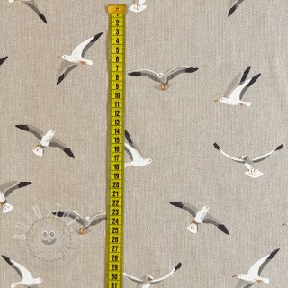 Dekostoff Linenlook Seagull Flying