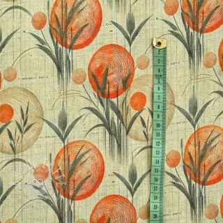 Jersey VISCOSE Enjoy The Silence orange digital print