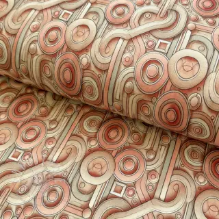Jersey VISCOSE Unity orange digital print