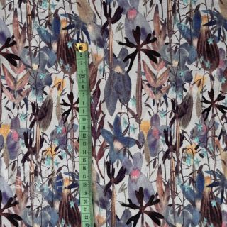 Jersey VISCOSE Vibrant forest grey digital print