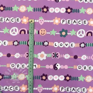 Baumwollstoff Love dream mauve