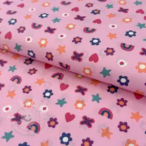 Baumwollstoff Love pink