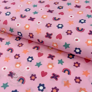 Baumwollstoff Love pink
