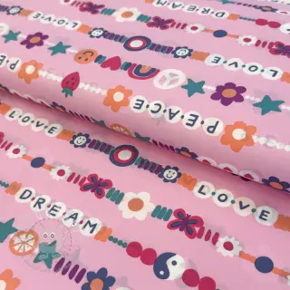 Baumwollstoff Love dream pink