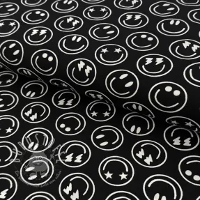 Jersey Happy faces black digital print
