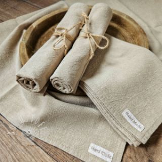 Leinenstoff gewaschen STONEWASHED PREMIUM sand