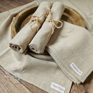 Leinenstoff gewaschen STONEWASHED PREMIUM sand