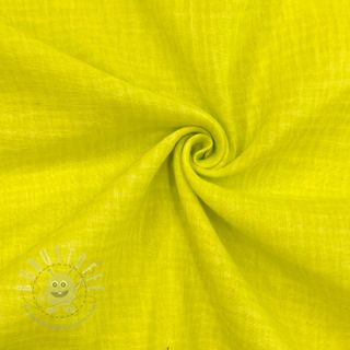 Double gauze/musselin Vintage neon yellow