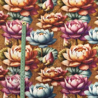 Viskosestoff leinen Marigold design C digital print
