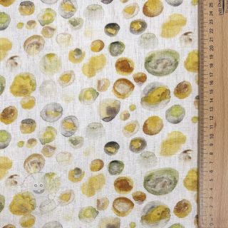Viskosestoff leinen Natural Lin Livy yellow digital print