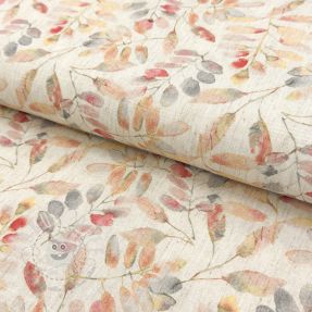 Viskosestoff leinen Natural Lin Lissy pink digital print